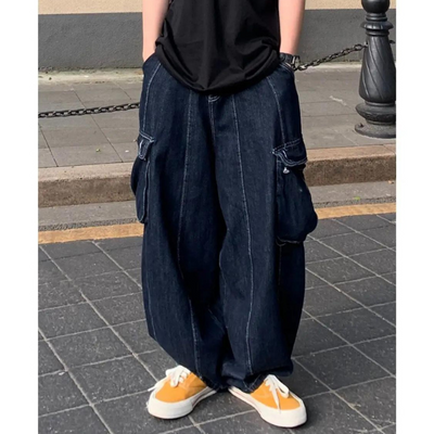 BAGGY DENIM CARGO HOSE