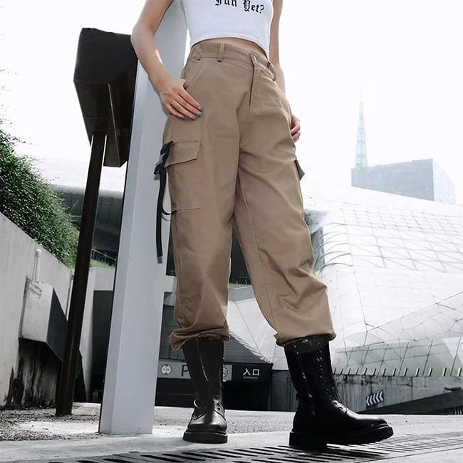 BEIGE ARMY CARGO HOSE DAMEN Beige / XS