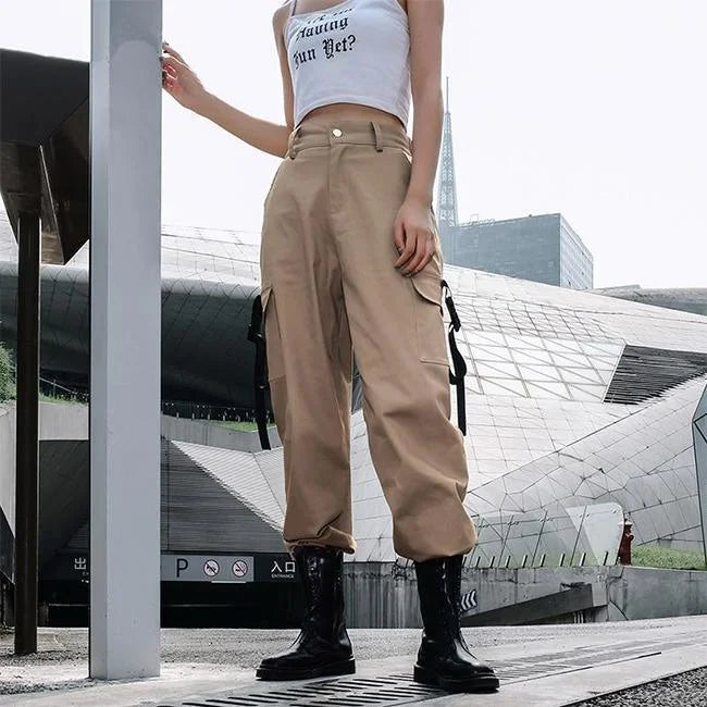 BEIGE ARMY CARGO HOSE DAMEN