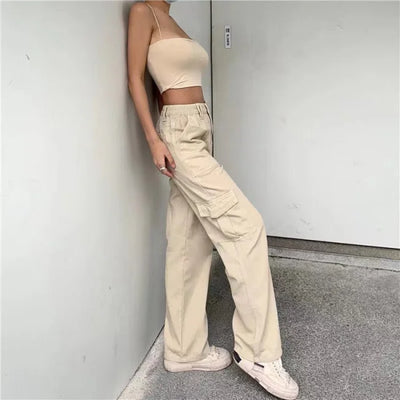 BEIGE CASUAL CARGO JEANS