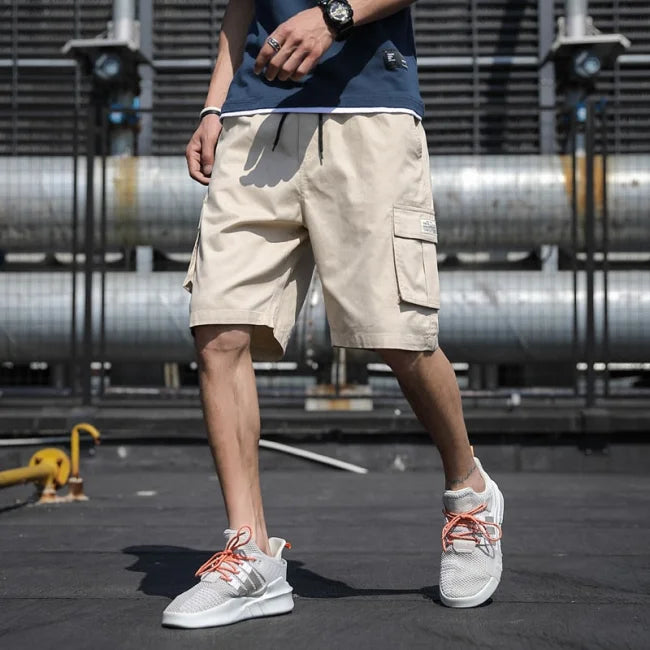 BEIGE HERREN SHORTS IM CARGO STIL 38