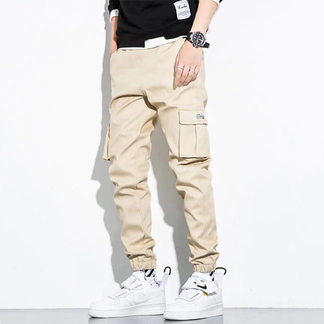 BEIGE SLIM CARGO HOSE HERREN Beige / S