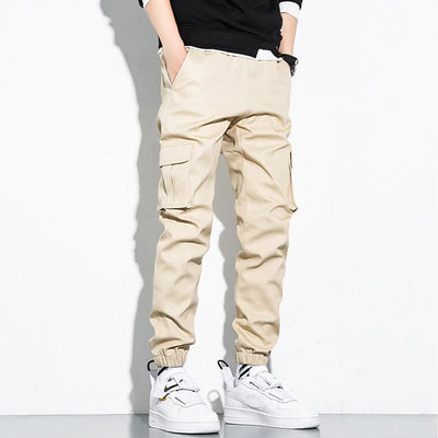 BEIGE SLIM CARGO HOSE HERREN