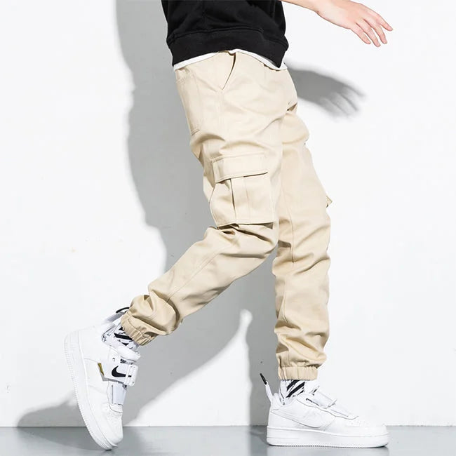 BEIGE SLIM CARGO HOSE HERREN