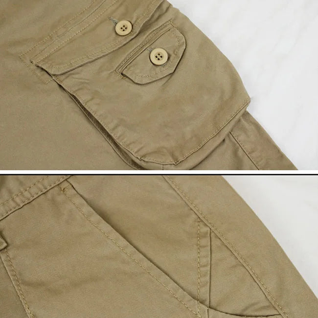 BEIGE SLIM FIT HERREN CARGO HOSE AUS FLEXIBLEM MATERIAL