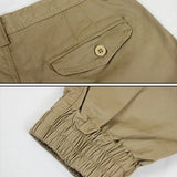 BEIGE SLIM FIT HERREN CARGO HOSE AUS FLEXIBLEM MATERIAL