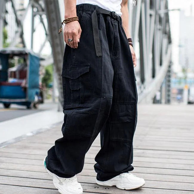 BEQUEME HERREN CARGO HOSE VON BAGSTREET Schwarz / L