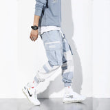 BLAU WEISSE CARGO HOSE