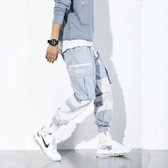 BLAU WEISSE CARGO HOSE