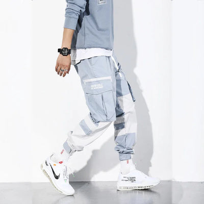 BLAU WEISSE CARGO HOSE