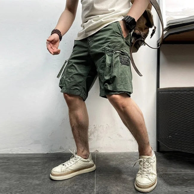 BLAUE CARGO SHORTS FÜR HERREN Khaki / XS