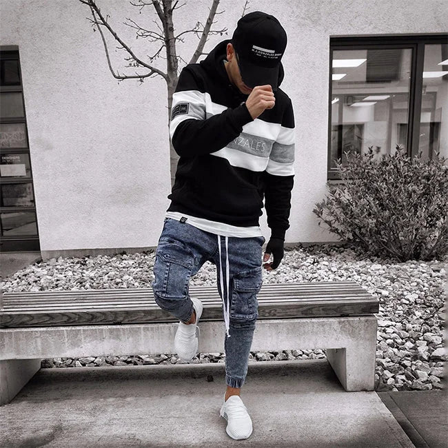 BLAUE SLIM FIT HERREN CARGO JEANS