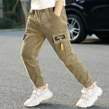 CARGO HOSE KLEINE GRÖSSEN AUS WEICHEM VELOURS Beige / 3 jahre
