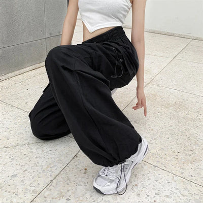 DAMEN CARGO HOSE SCHWARZ GOTH STYLE