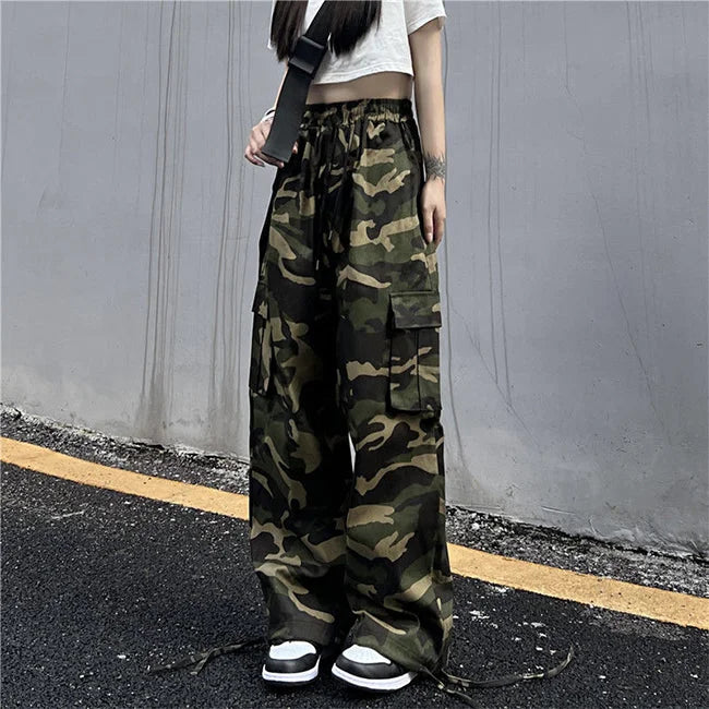 DAMEN CARGO JEANS MILITARY STIL Camouflage / M
