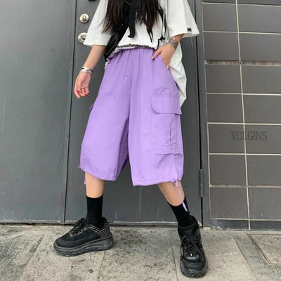 DAMEN CARGO SHORTS IN URBAN PURPLE Violettt / XS