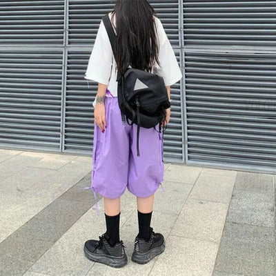 DAMEN CARGO SHORTS IN URBAN PURPLE