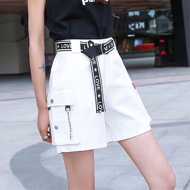 DAMEN CARGO SHORTS STREETWEAR Weiß / S