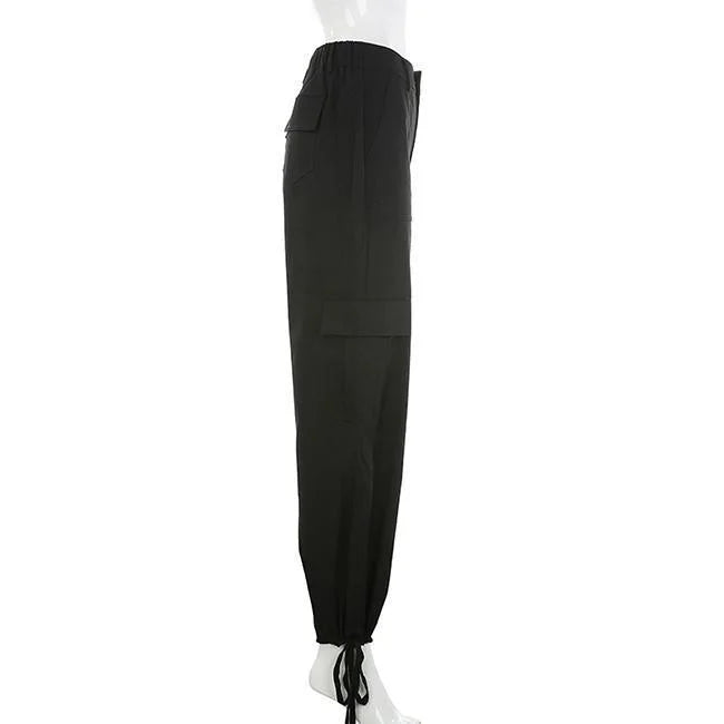 DAMEN HIGH WAIST CARGO HOSE NASHI