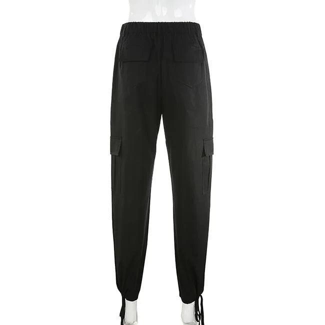 DAMEN HIGH WAIST CARGO HOSE NASHI