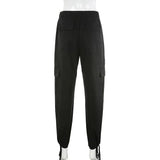 DAMEN HIGH WAIST CARGO HOSE NASHI