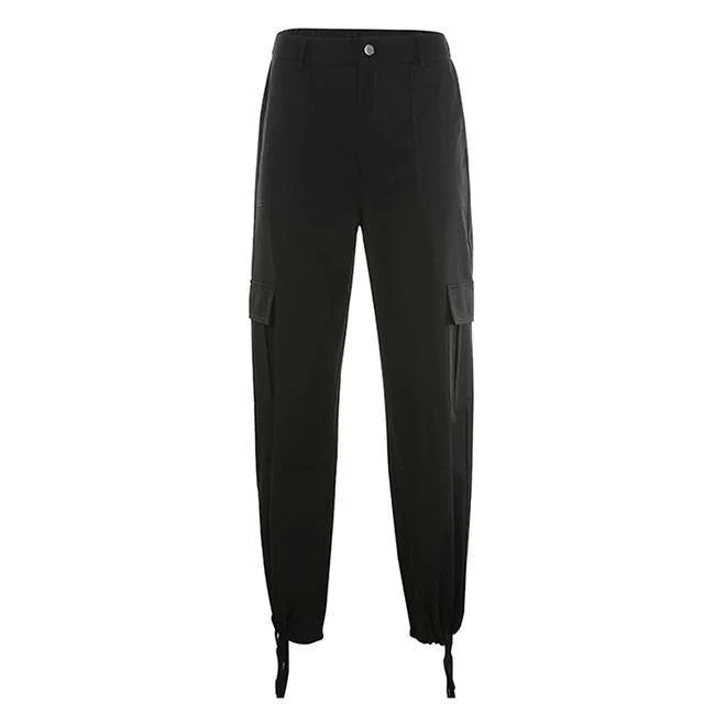 DAMEN HIGH WAIST CARGO HOSE NASHI