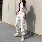 DAMEN HIGH WAIST CARGO HOSE NASHI