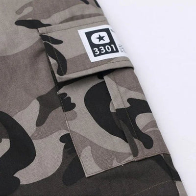 GRAUE CAMOUFLAGE CARGO SHORTS FÜR KINDER