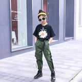 GRÜNE STREETWEAR CARGO HOSE MÄDCHEN