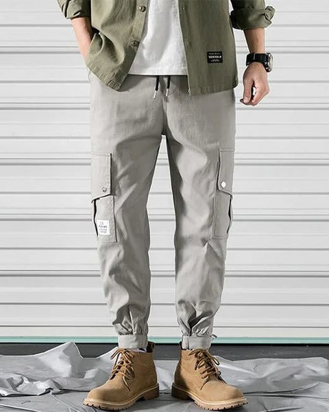 HELLE HERREN CARGO HOSE IN GRAU Grau / XS