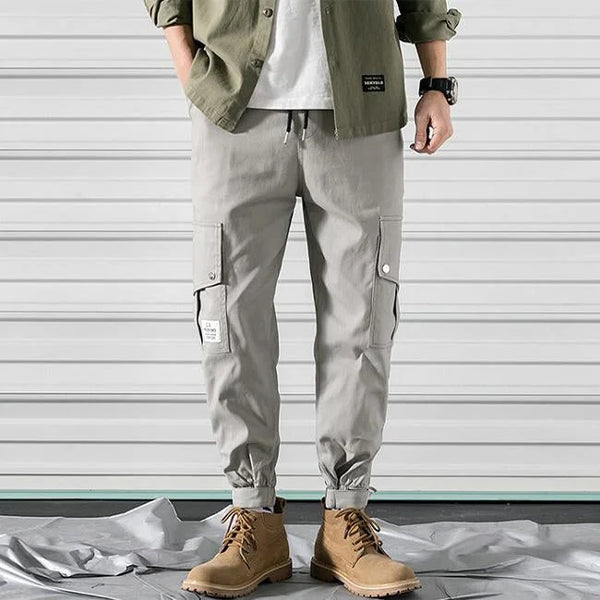 HELLE HERREN CARGO HOSE IN GRAU Grau / XS