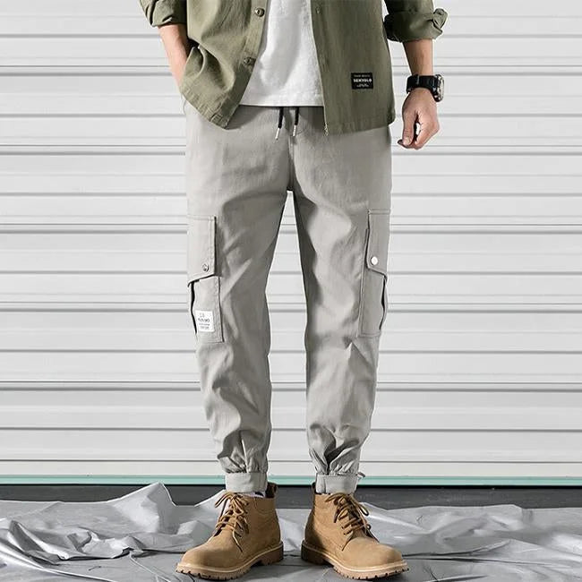 HELLE HERREN CARGO HOSE IN GRAU Grau / XS