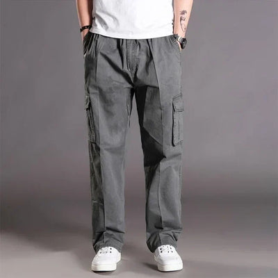 HERREN CARGO HOSE AUS WEICHEM MATERIAL Grau / M