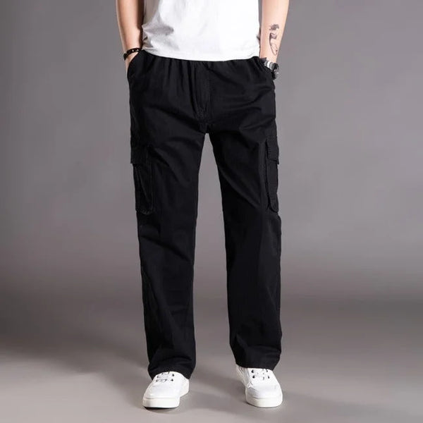 HERREN CARGO HOSE AUS WEICHEM MATERIAL Schwarz / M