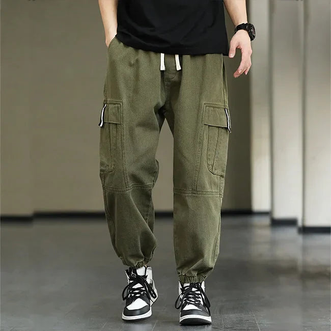 HERREN CARGO HOSE IN KHAKI HIP HOP STIL