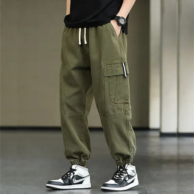 HERREN CARGO HOSE IN KHAKI HIP HOP STIL Khaki / S