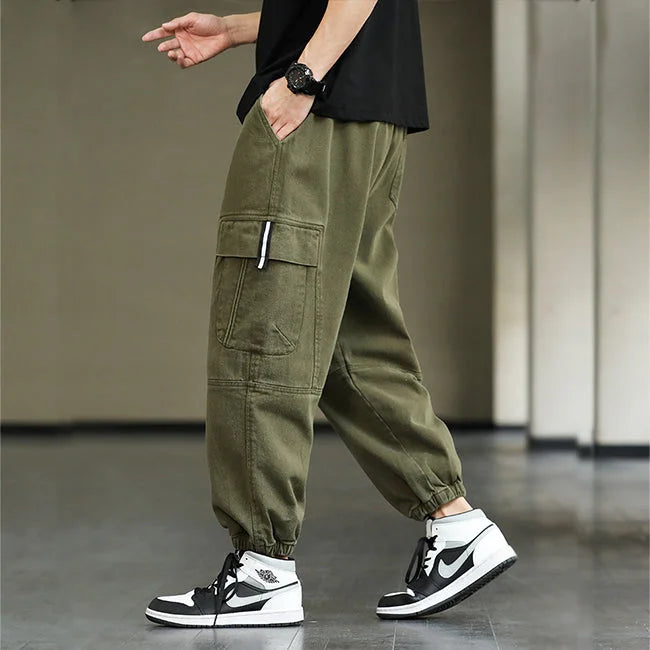 HERREN CARGO HOSE IN KHAKI HIP HOP STIL