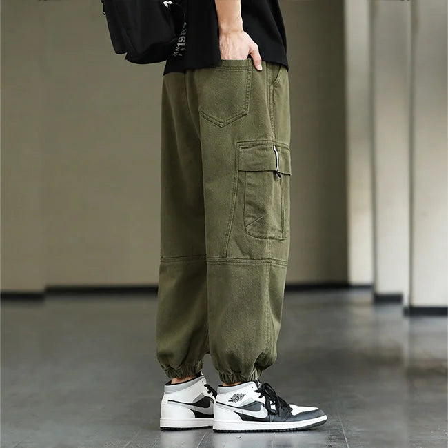 HERREN CARGO HOSE IN KHAKI HIP HOP STIL