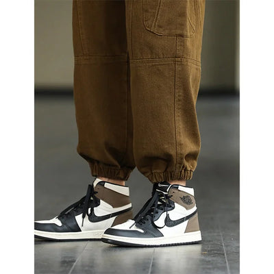 HERREN CARGO HOSE IN KHAKI HIP HOP STIL