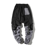 HERREN CARGO HOSE MIT GURT GRAU SCHWARZ
