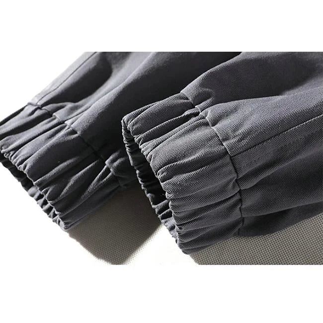 HERREN CARGO HOSE MIT GURT GRAU SCHWARZ