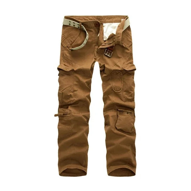 HERREN CARGO HOSE MIT RUNDEN TASCHEN UND GERADEM SCHNITT