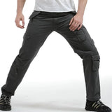 HERREN CARGO HOSE MIT RUNDEN TASCHEN UND GERADEM SCHNITT