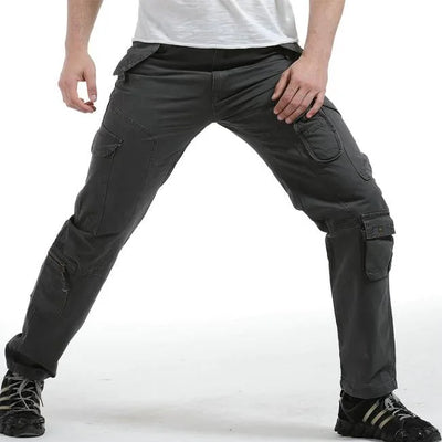 HERREN CARGO HOSE MIT RUNDEN TASCHEN UND GERADEM SCHNITT