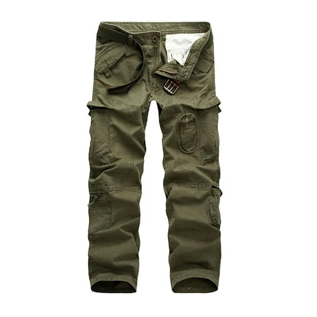 HERREN CARGO HOSE MIT RUNDEN TASCHEN UND GERADEM SCHNITT