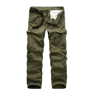 HERREN CARGO HOSE MIT RUNDEN TASCHEN UND GERADEM SCHNITT