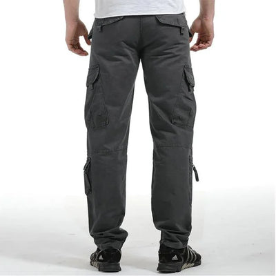 HERREN CARGO HOSE MIT RUNDEN TASCHEN UND GERADEM SCHNITT