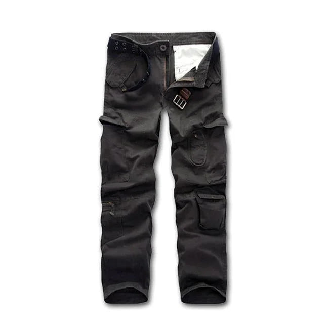 HERREN CARGO HOSE MIT RUNDEN TASCHEN UND GERADEM SCHNITT