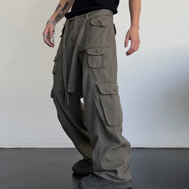 HERREN CARGO HOSE MIT WEITEM SCHNITT Grau / S