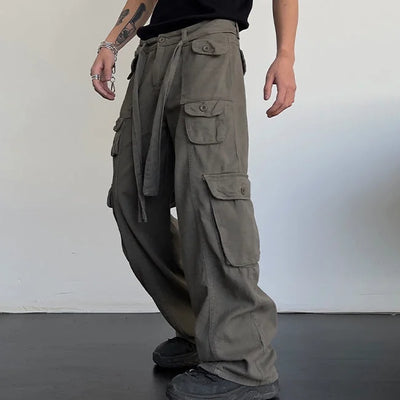 HERREN CARGO HOSE MIT WEITEM SCHNITT Grau / S